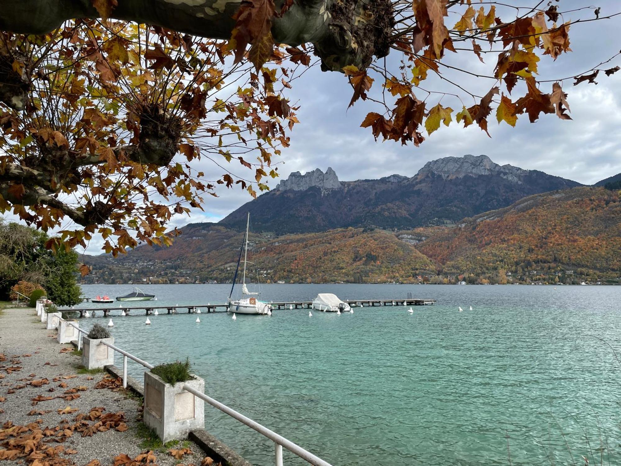 Rare 2 Bedroom With Private Beach On Lake Annecy Doussard Bagian luar foto